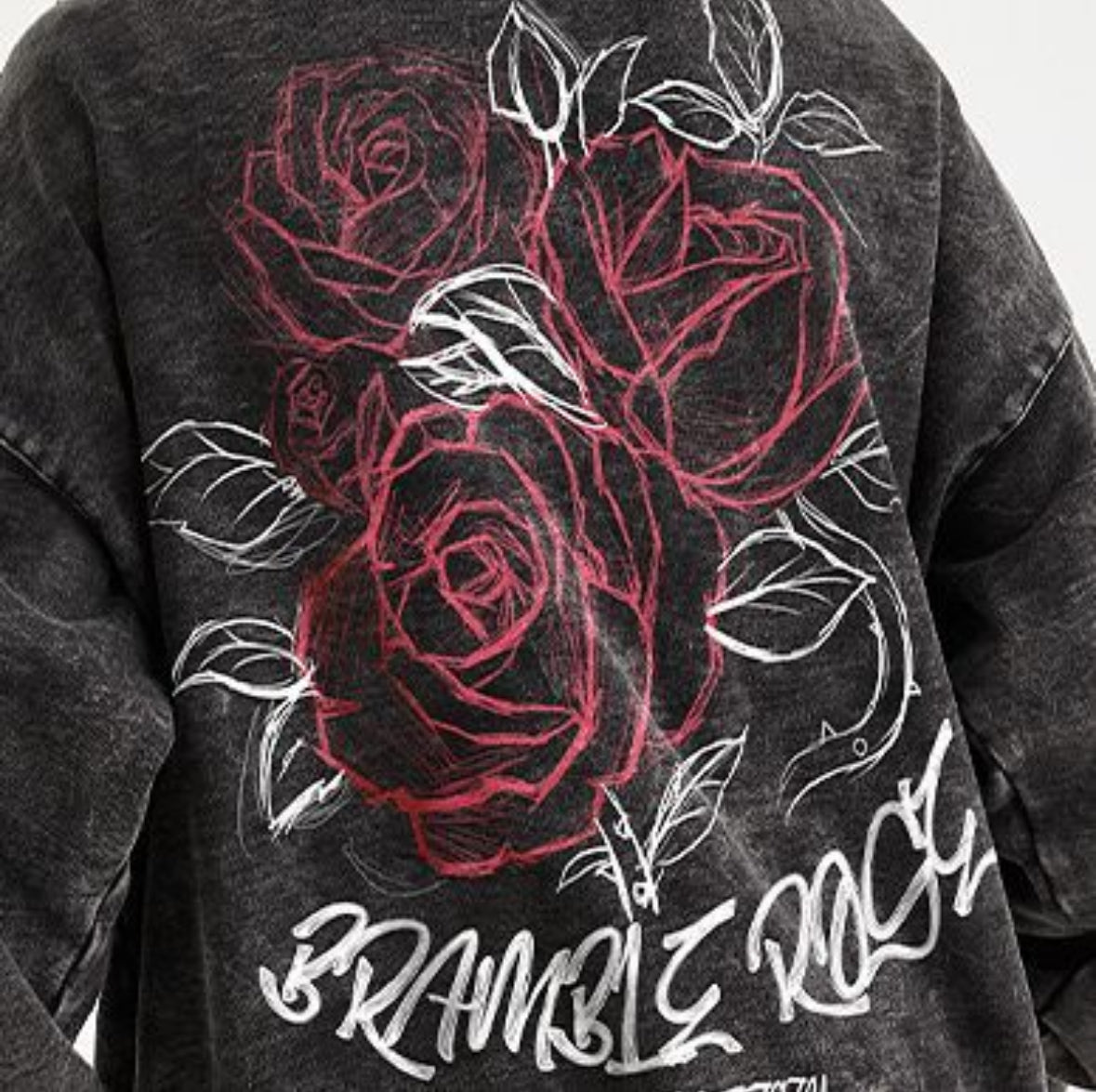 Sweatershirt - Washed effect “Bramble Rose”