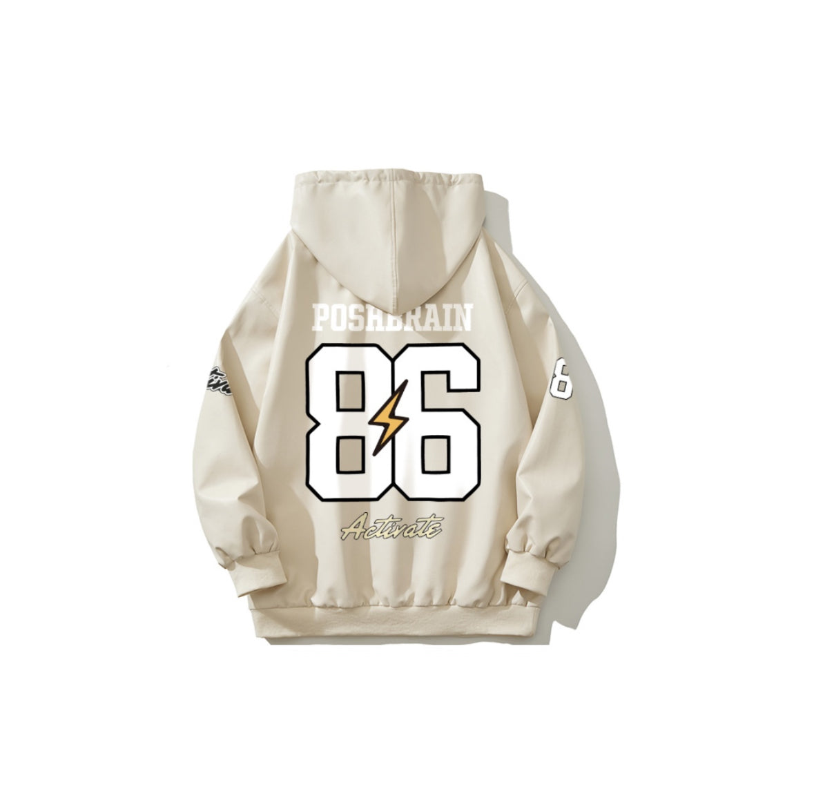 Oversize Leather Hoodie - "68 or 98?"